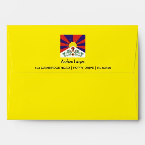 Tibet Snow Lions Tibetan flag _ The Himalayas Envelope