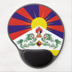 Tibet, Snow Lions, Tibetan flag - The Himalayas Gel Mouse Pad