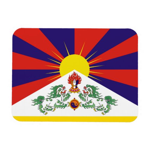 Tibet Snow Lions Tibetan flag _ The Himalayas Magnet