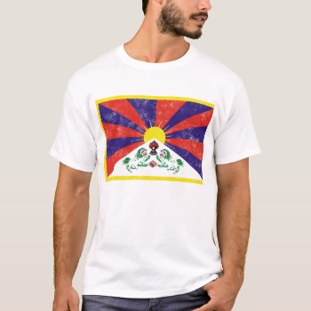 Tibet T-shirt by vintage_flags at Zazzle