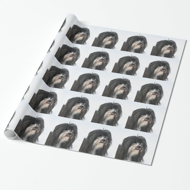 Tibet_Terrier Wrapping Paper (Unrolled)