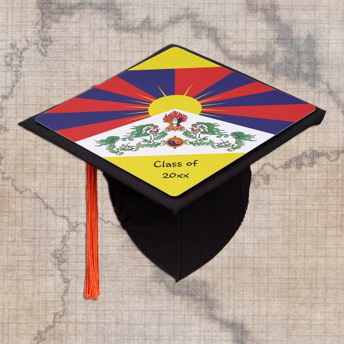 Tibet  Tibetan Flag _ College  University Graduation Cap Topper