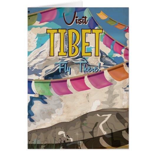 Tibet Vintage Travel Poster Cards (Front)