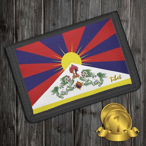 Tibet wallet Tibetan Flag patriot  Buddhism Trifold Wallet