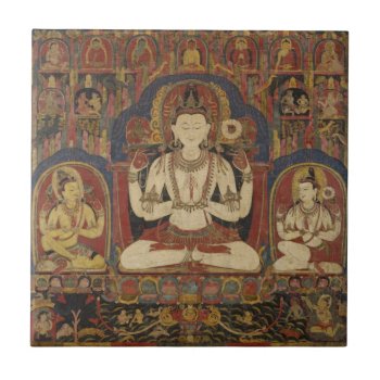 Tibetan Bodhisattva Tile by Ladiebug at Zazzle