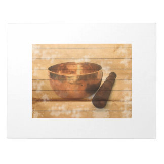 Tibetan bowl, singing bowl notepad