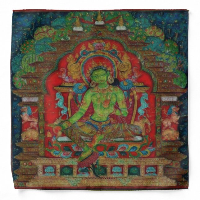Tibetan Buddhism Green Tara  Bandana (Front)