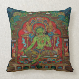 Tibetan Buddhism Green Tara Throw Pillow