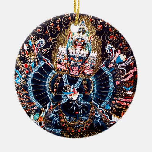 Tibetan Buddhist Art Chemckok Heruka Ceramic Ornament