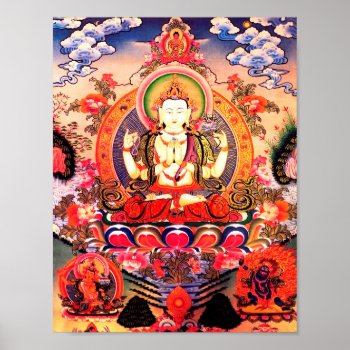 Tibetan Buddhist Art Poster by Anything_Goes at Zazzle