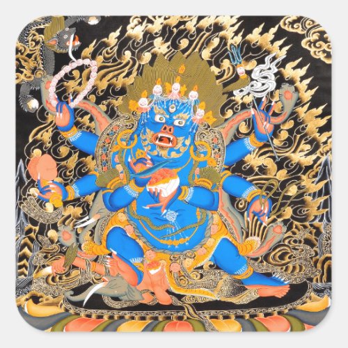 Tibetan Buddhist Art Print Square Sticker