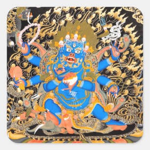 Tibetan Buddhist Art Print Square Sticker