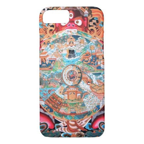 Tibetan Buddhist Art Wheel of Life iPhone 87 Case