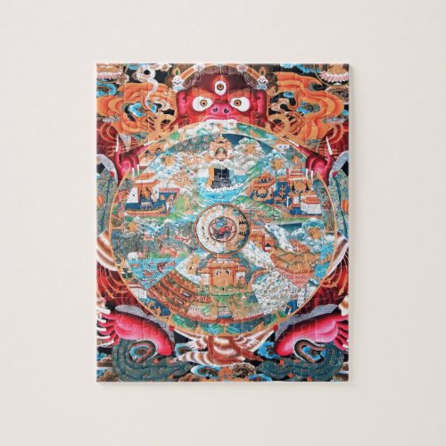 Tibetan Buddhist Art Wheel of Life Jigsaw Puzzle
