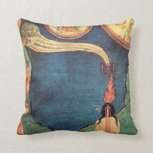 Tibetan Buddhist Depiction Of Tummo Throw Pillow