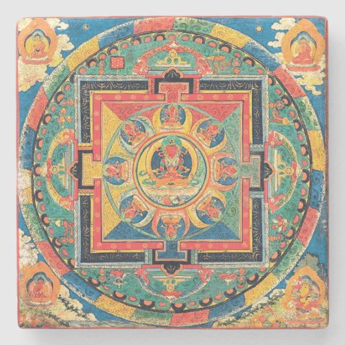 Tibetan Buddhist Mandala Coasters