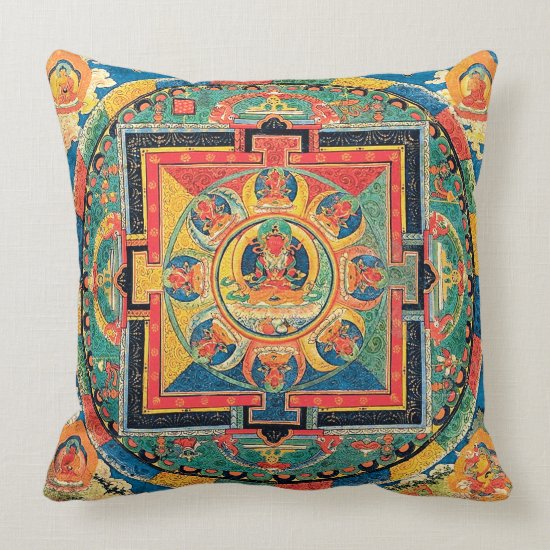 Tibetan Buddhist Mandala Pillow