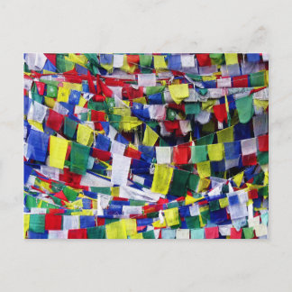 Tibetan Buddhist Prayer Flag Art Home Altar Shrine Postcard