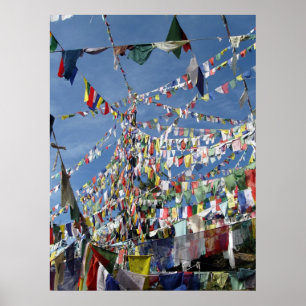 Tibetan Buddhist Prayer Flags Photo Poster