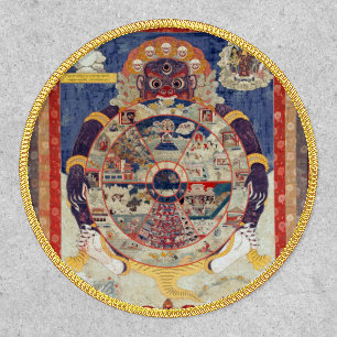 Tibetan Buddhist Wheel of Life Patch