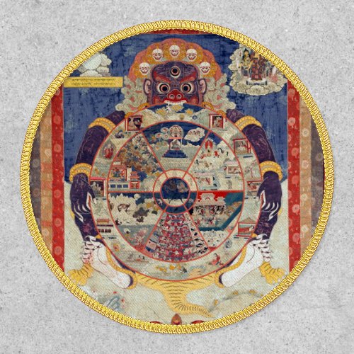 Tibetan Buddhist Wheel of Life Patch