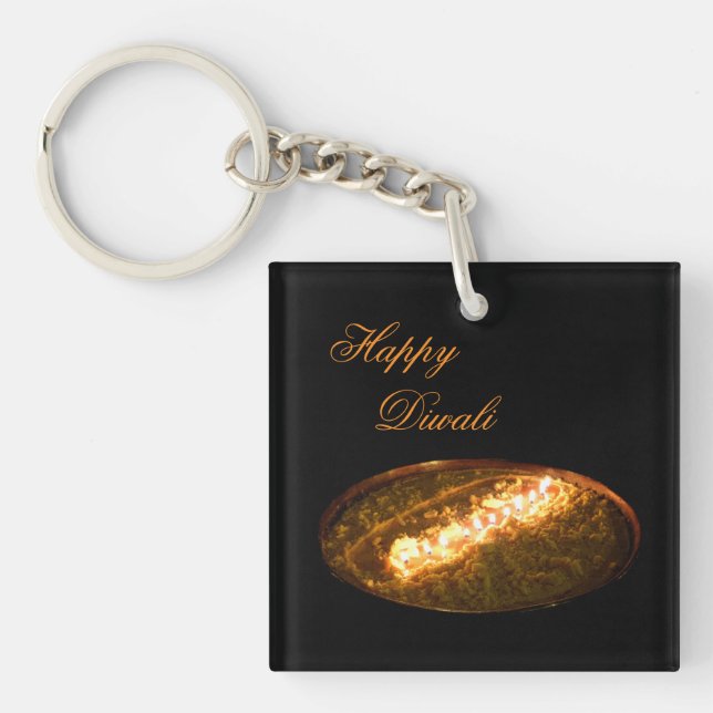 Tibetan Butter Lamp Keychain (Front)