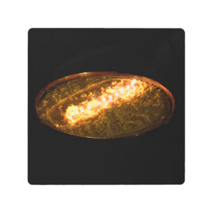 Tibetan Butter Lamp Metal Print