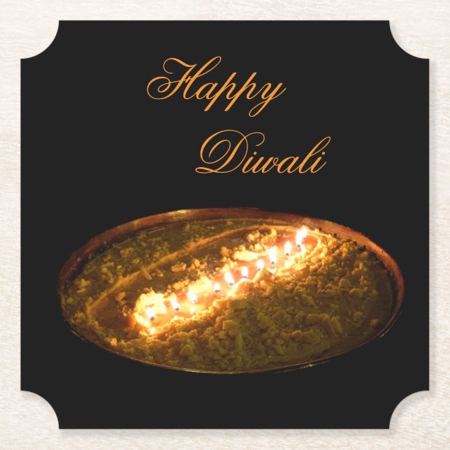 Tibetan Butter Lamp Paper Coaster (Front)