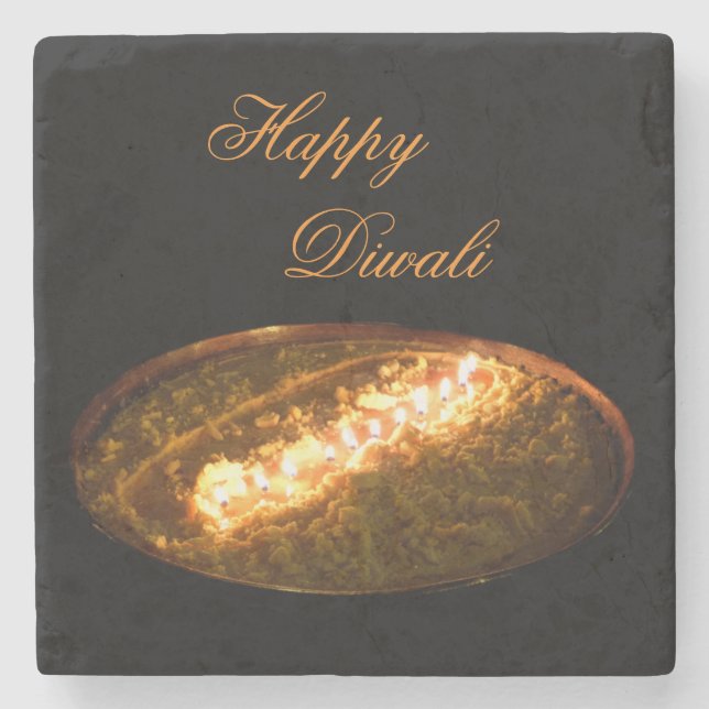 Tibetan Butter Lamp Stone Coaster (Front)