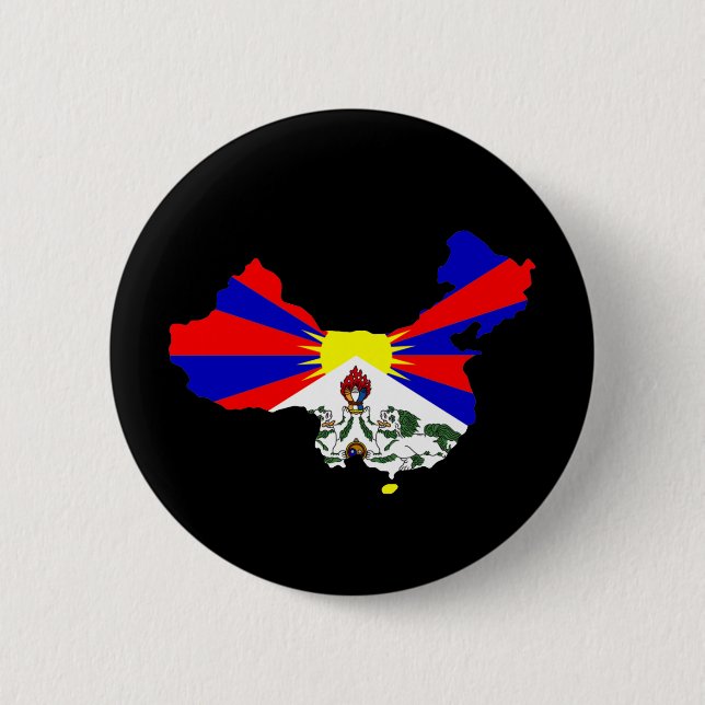 Tibetan China Pinback Button (Front)