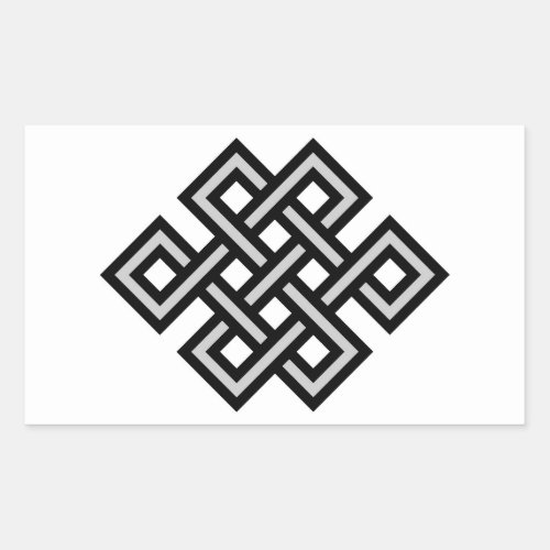 Tibetan eternity knot infinity endless symbol reli rectangular sticker