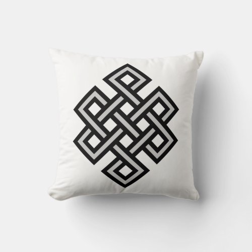 Tibetan eternity knot infinity endless symbol reli throw pillow