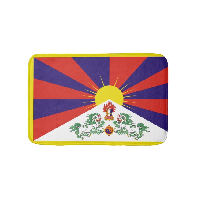 Tibetan Flag Bath Mat (Front)