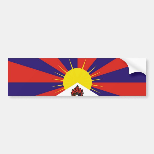 Tibetan Flag Bumpersticker Bumper Sticker (Front)