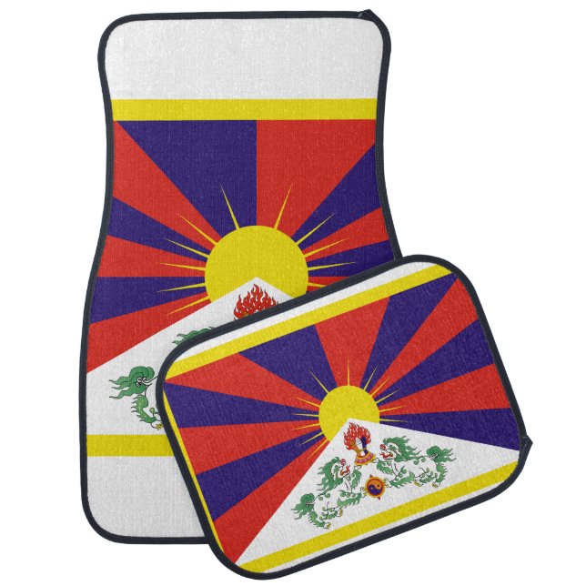 Tibetan Flag Car Floor Mat (Set)