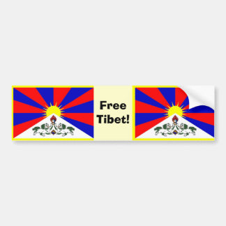 Tibetan Flag - Free Tibet! Bumper Sticker