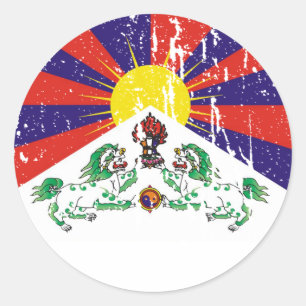 Tibetan Flag T-shirts and Apparel Classic Round Sticker