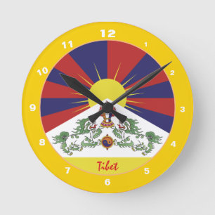 Tibetan Flag, Tibet trendy Home /design clock