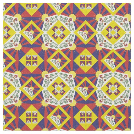 Tibetan Flag & Trendy Tibet Fabric fashion YEL