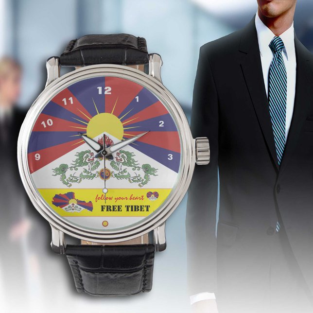 Tibetan Flag Watch, Tibet Map, design / Free Tibet Watch (Creator Uploaded)