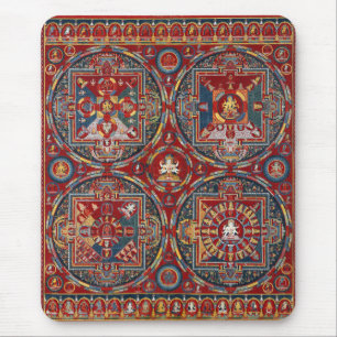 Tibetan Four Mandalas of the Vajravali Series Mouse Pad