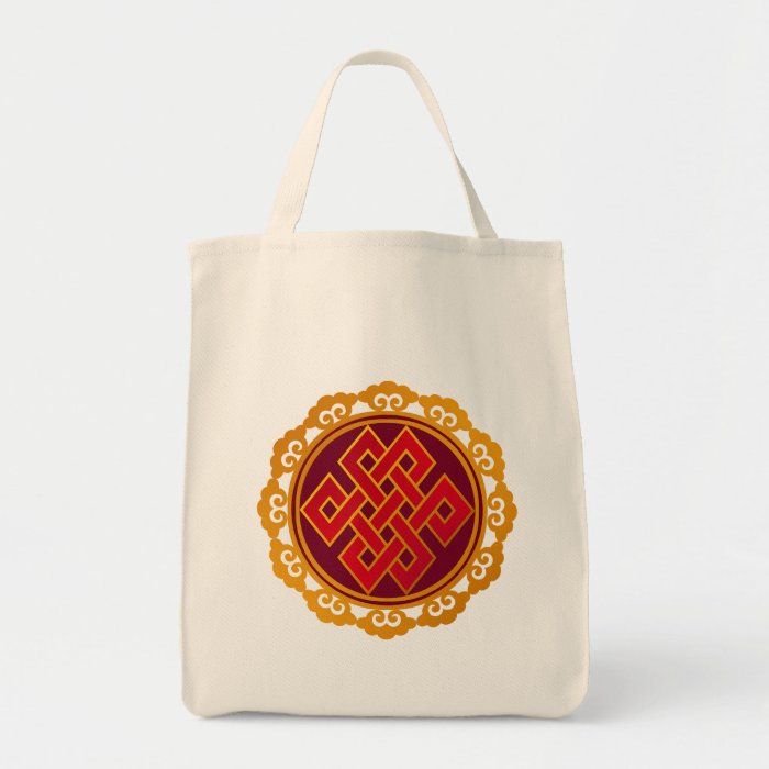 Tibetan Karma Buddhism Eternal Knot Canvas Bags