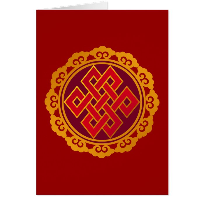 Tibetan Karma Buddhism Eternal Knot Card