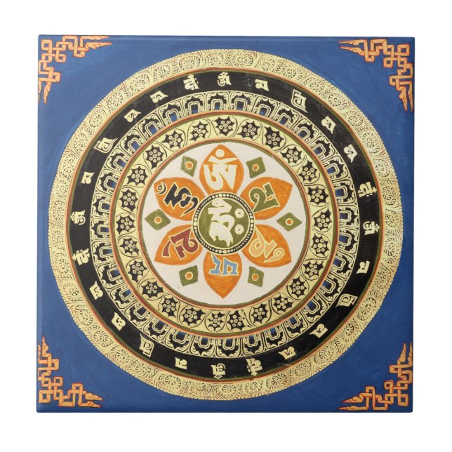 Tibetan Mandala Tile (Front)