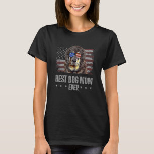 Tibetan Mastiff Best Dog Mom Ever Retro Usa Americ T-Shirt