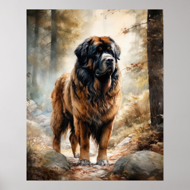Tibetan Mastiff Dog Art Print Poster (Front)