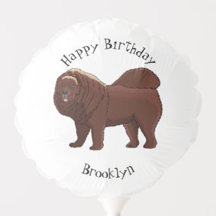 Tibetan Mastiff dog cartoon illustration Balloon