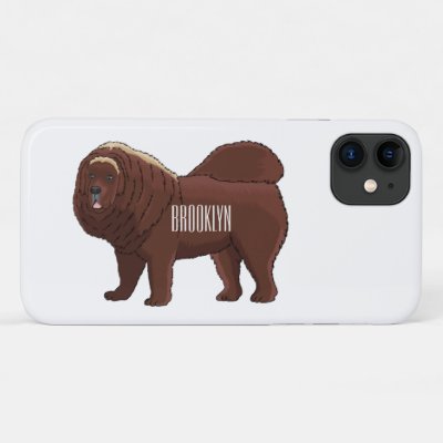 Tibetan Mastiff dog cartoon illustration iPhone 11 Case