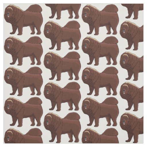 Tibetan Mastiff dog cartoon illustration  Fabric