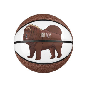 Tibetan Mastiff dog cartoon illustration  Mini Basketball